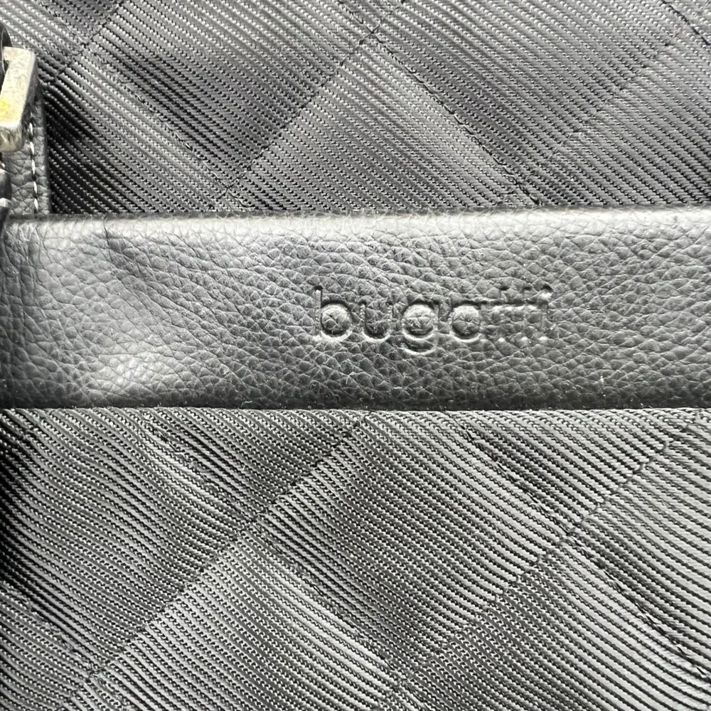 Bugatti Rolling Carry On Briefcase Laptop Travel Quilted Black
